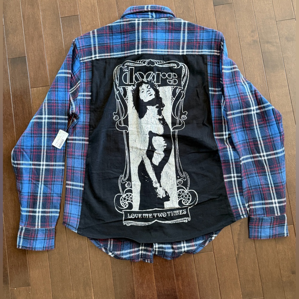 BNWT the Doors plaid button down